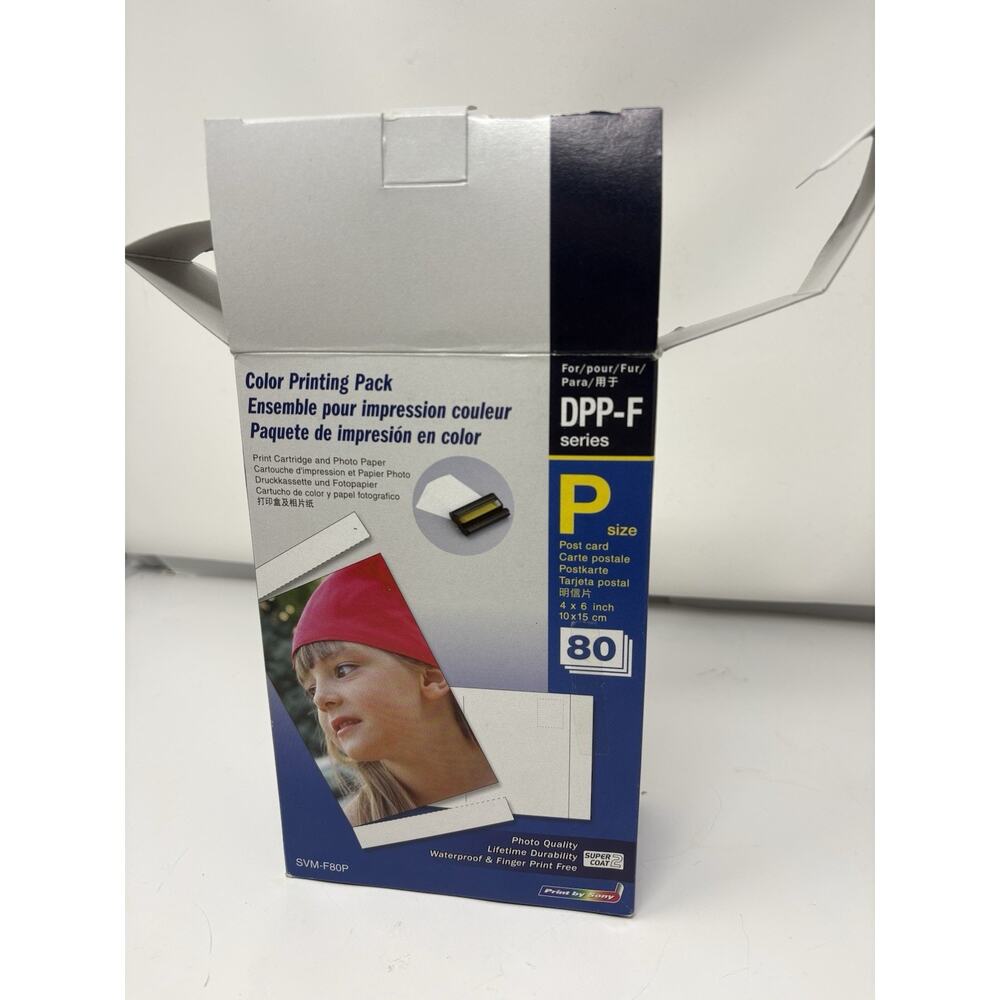 Sony Color Printing Pack For DPP-F P Size 4x6 80 SVM-F80P Super Coat 2
